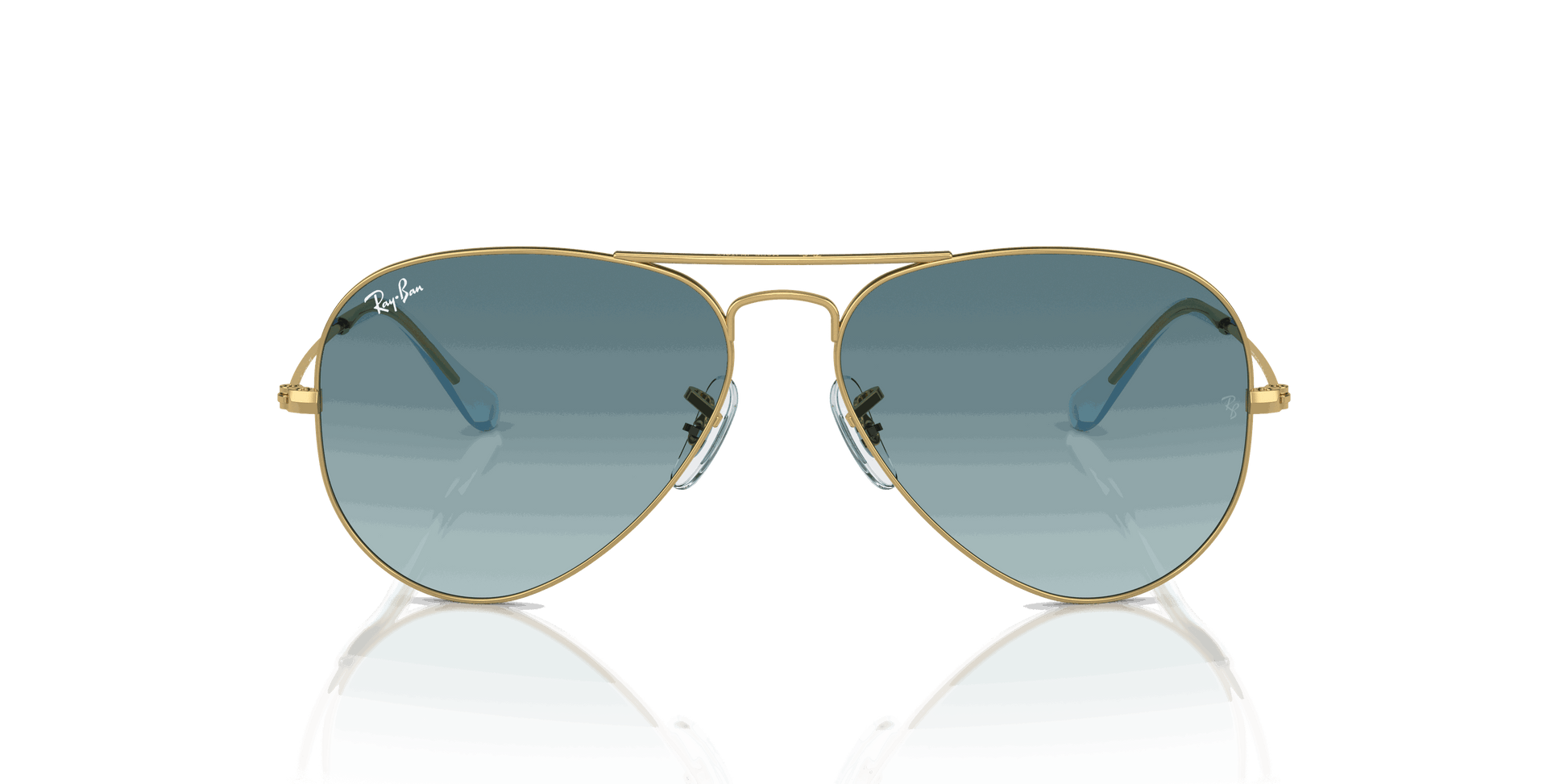 [Blue Lenses, Polished Gold Frame]