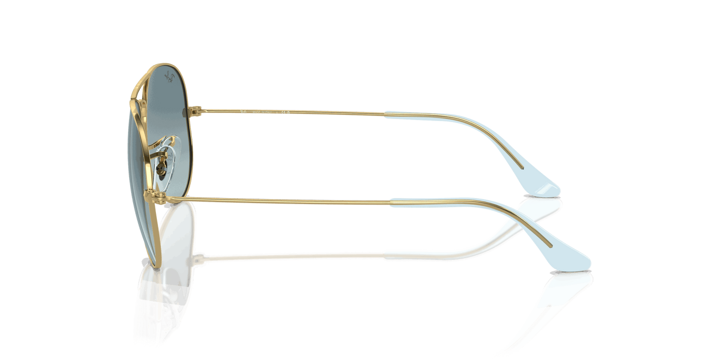 [Blue Lenses, Polished Gold Frame]