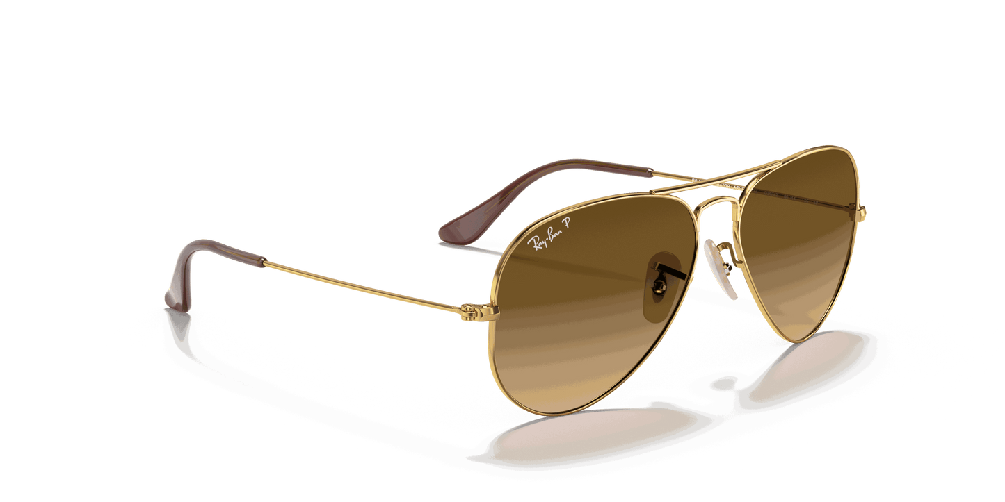 [Brown Lenses, Polished Arista Gold Frame]