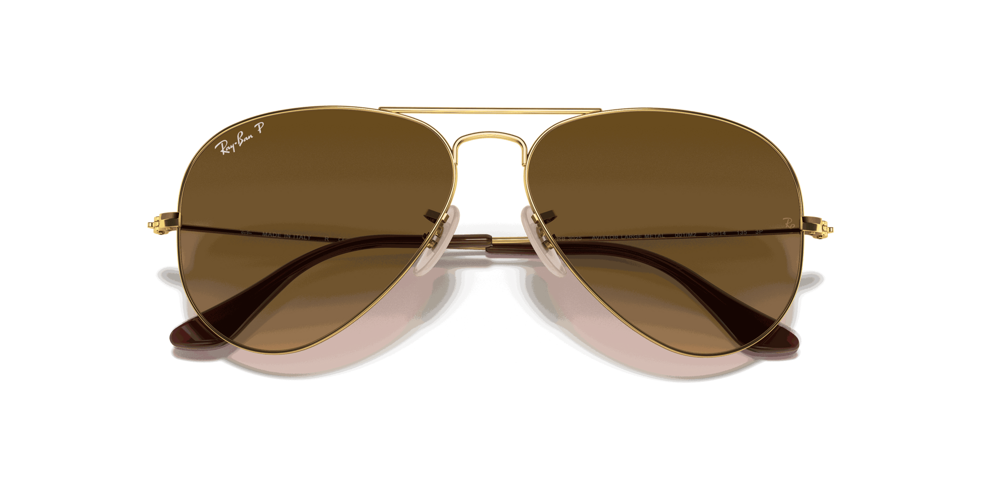 [Brown Lenses, Polished Arista Gold Frame]