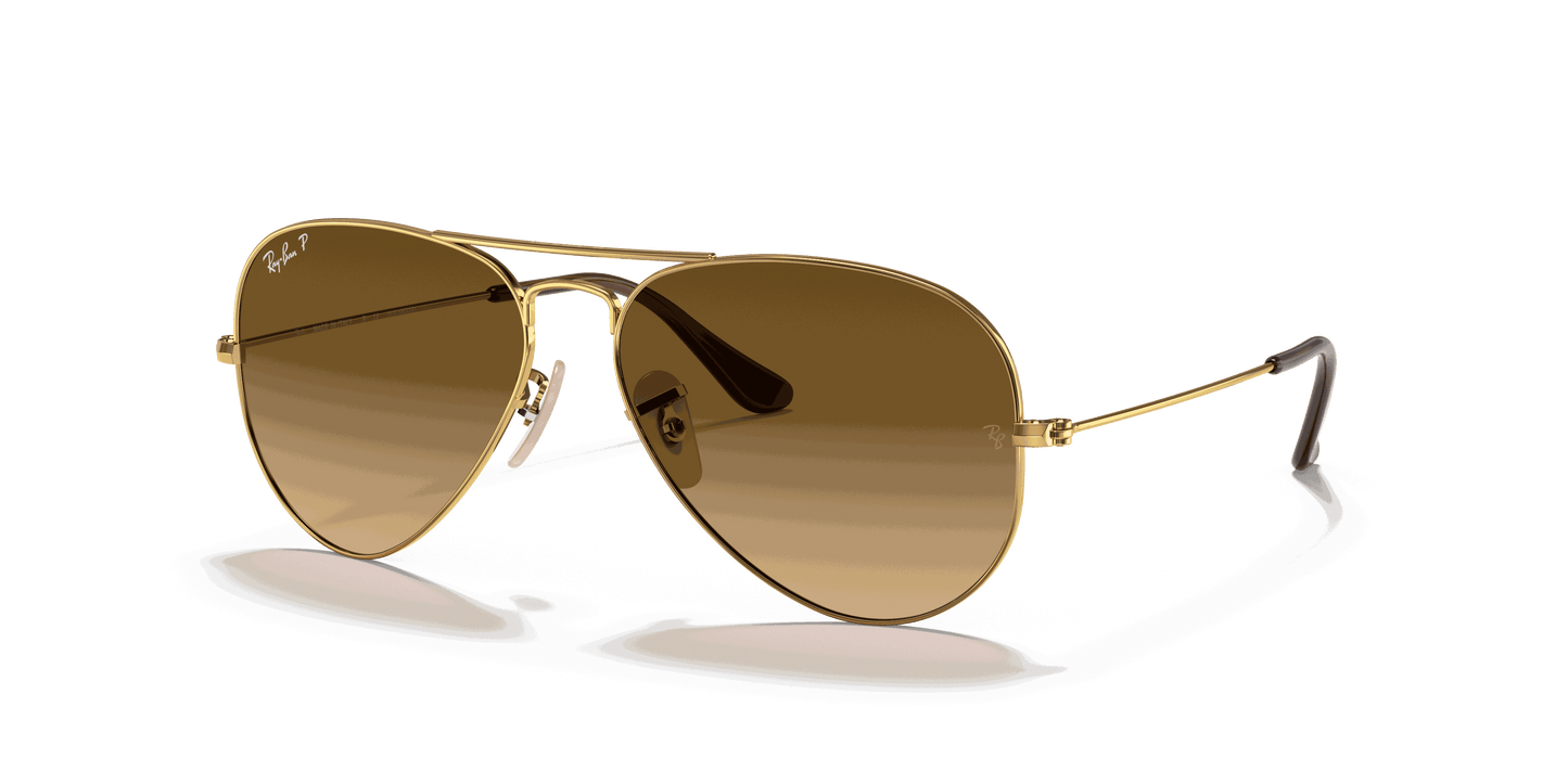 [Brown Lenses, Polished Arista Gold Frame]