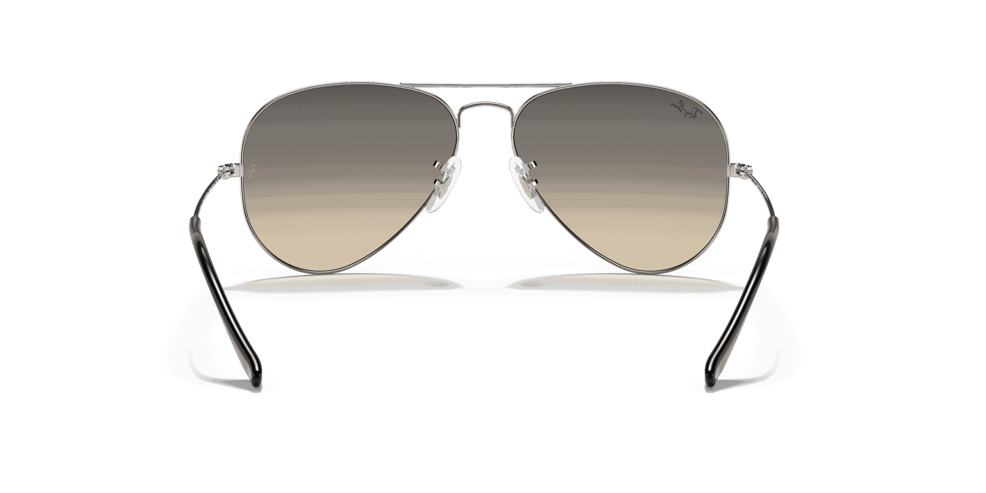 [Grey Gradient Lenses, Polished Silver Frame]