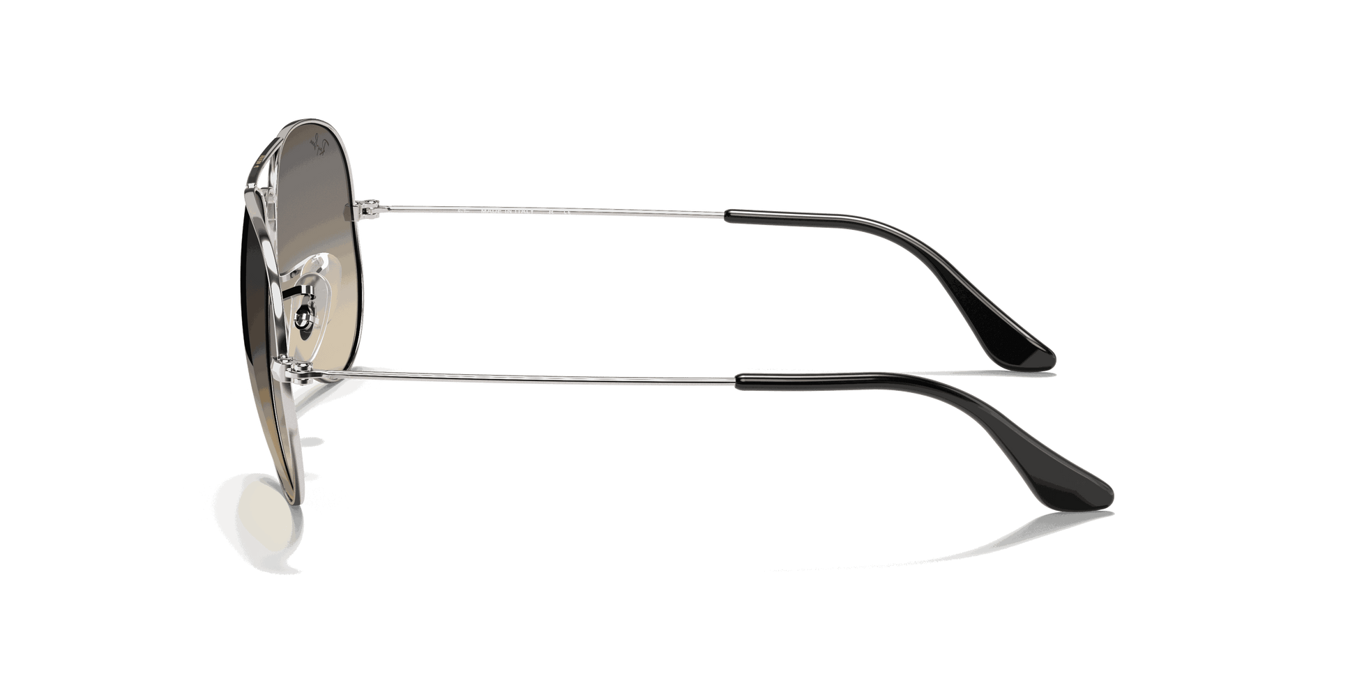[Grey Gradient Lenses, Polished Silver Frame]