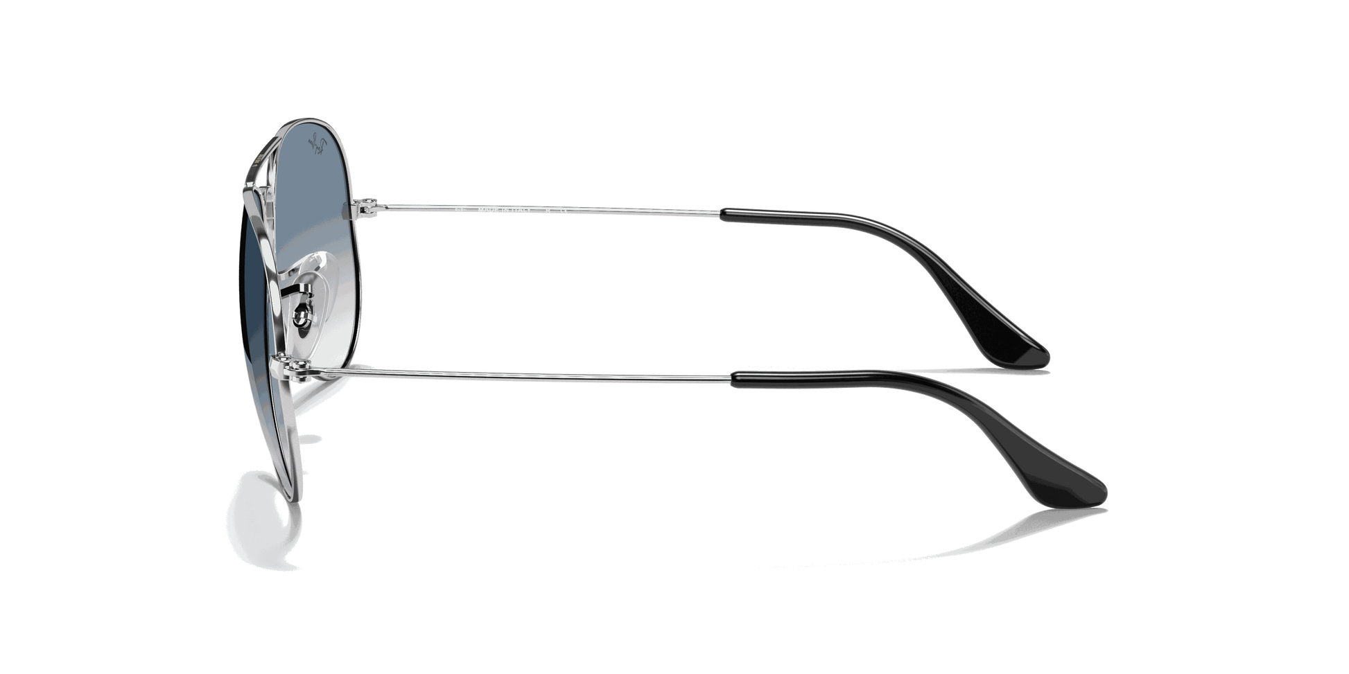 [Light Blue Gradient Lenses, Polished Silver Frame]