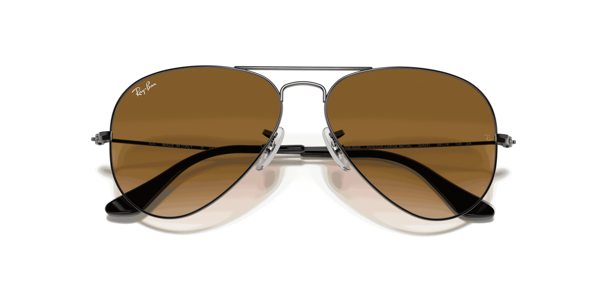 [Light Brown Gradient Lenses, Polished Gunmetal Frame]