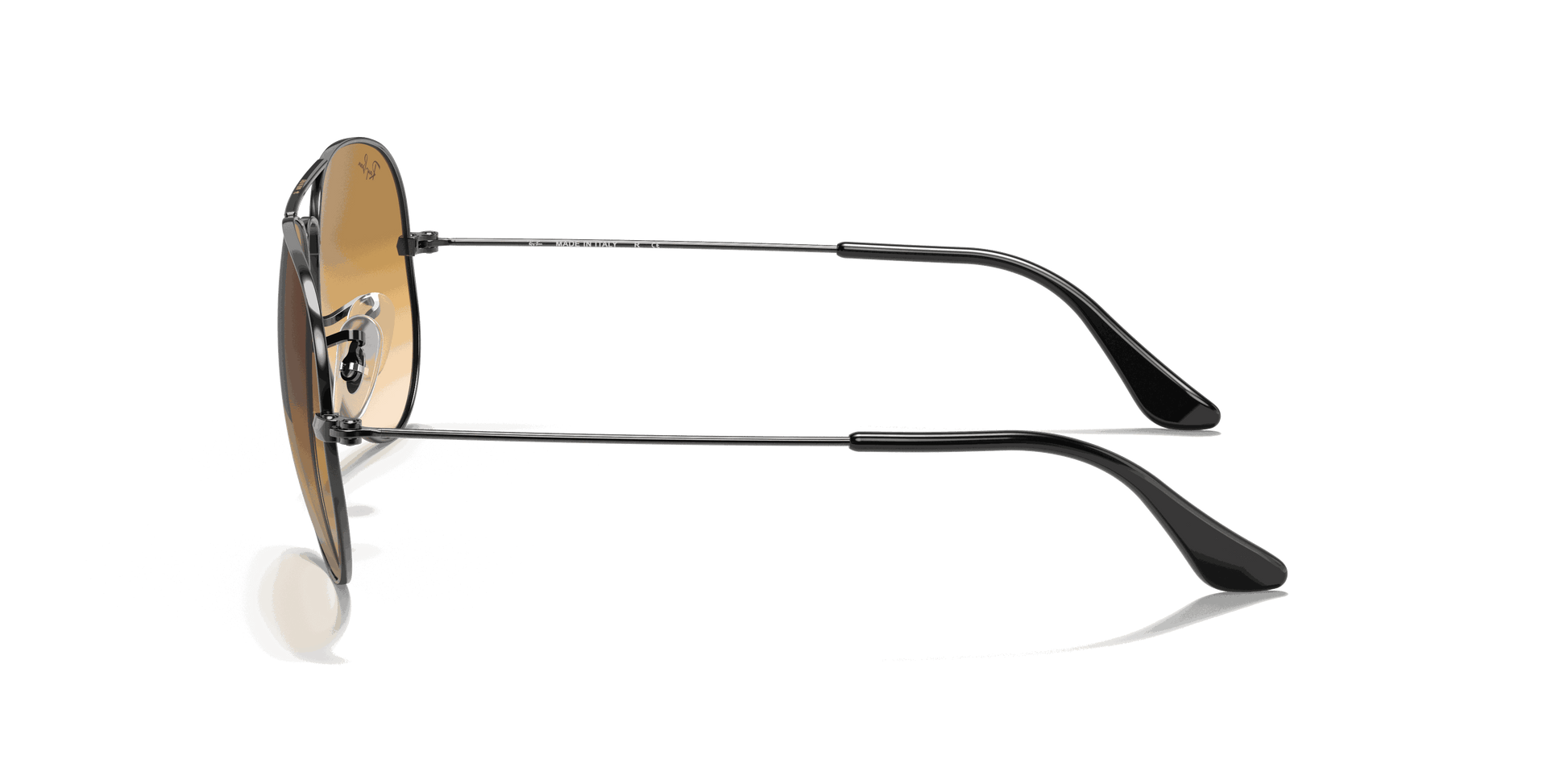 [Light Brown Gradient Lenses, Polished Gunmetal Frame]