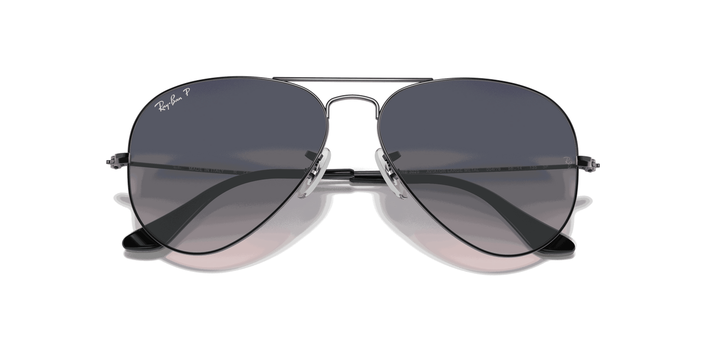 [Blue/Grey Lenses, Polished Gunmetal Frame]