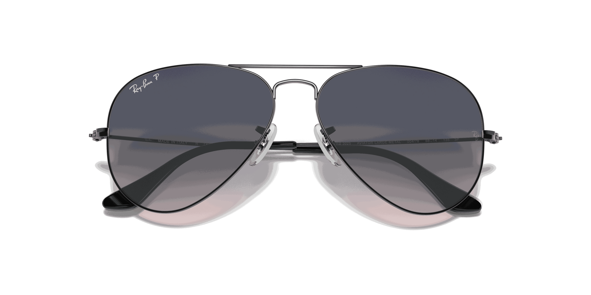 [Blue/Grey Lenses, Polished Gunmetal Frame]