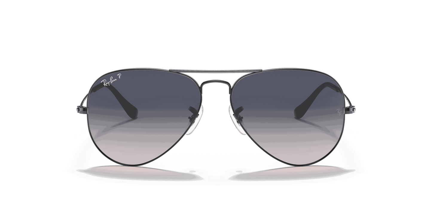 [Blue/Grey Lenses, Polished Gunmetal Frame]