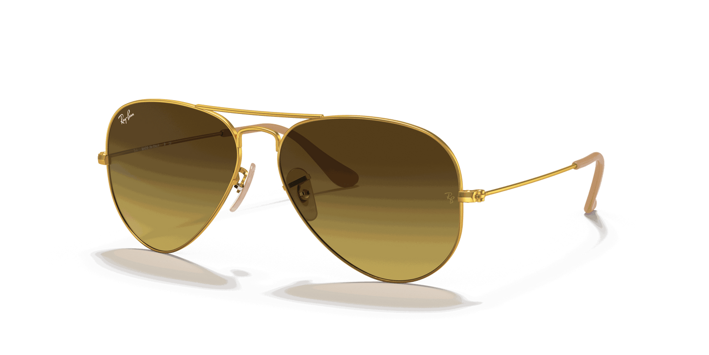 [Brown Gradient Lenses, Matte Gold Frame]