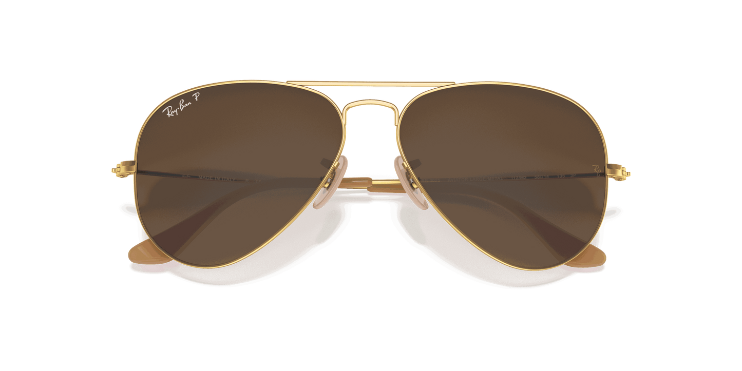 [Brown Lenses, Matte Gold Frame]