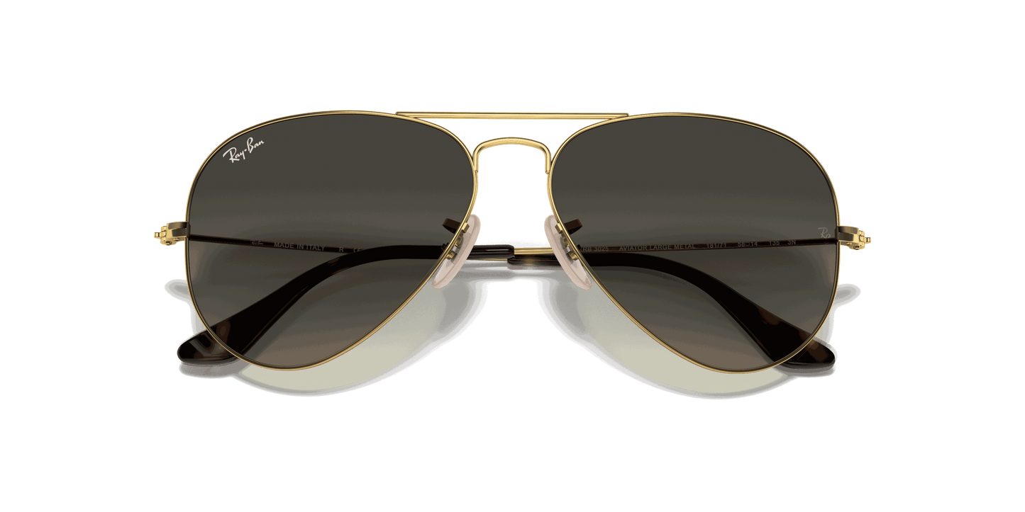 [Grey Gradient Lenses, Polished Arista Gold Frame]