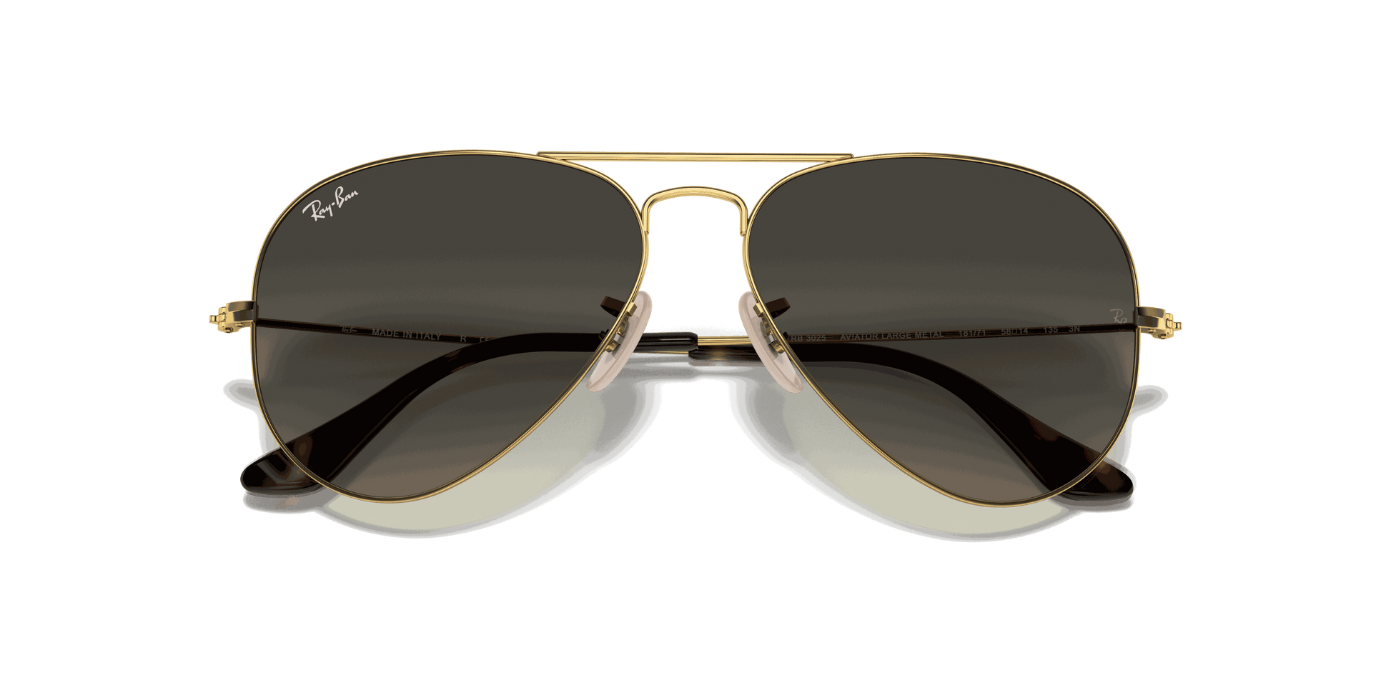 [Grey Gradient Lenses, Polished Arista Gold Frame]