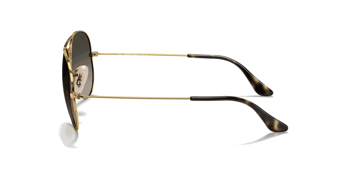 [Grey Gradient Lenses, Polished Arista Gold Frame]