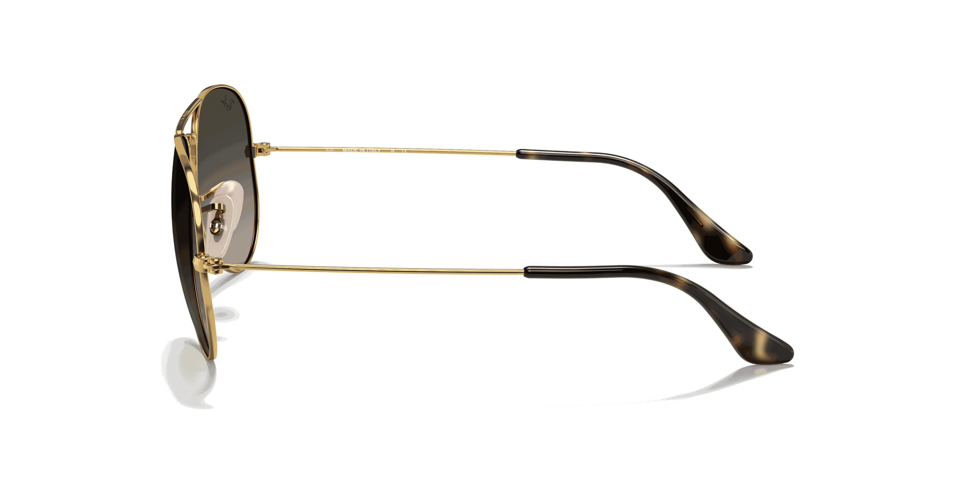 [Grey Gradient Lenses, Polished Arista Gold Frame]