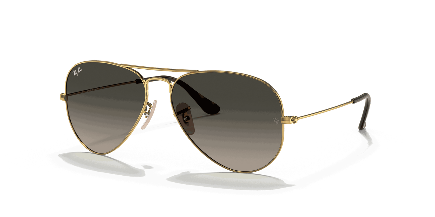 [Grey Gradient Lenses, Polished Arista Gold Frame]
