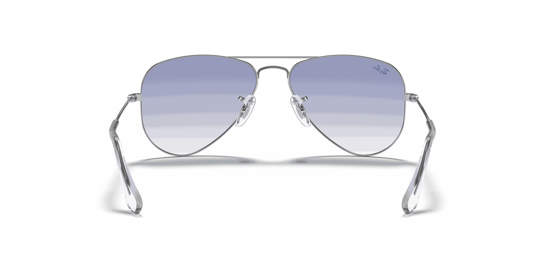 [Clear Gradient Light Blue Lenses, Polished Silver Frame]