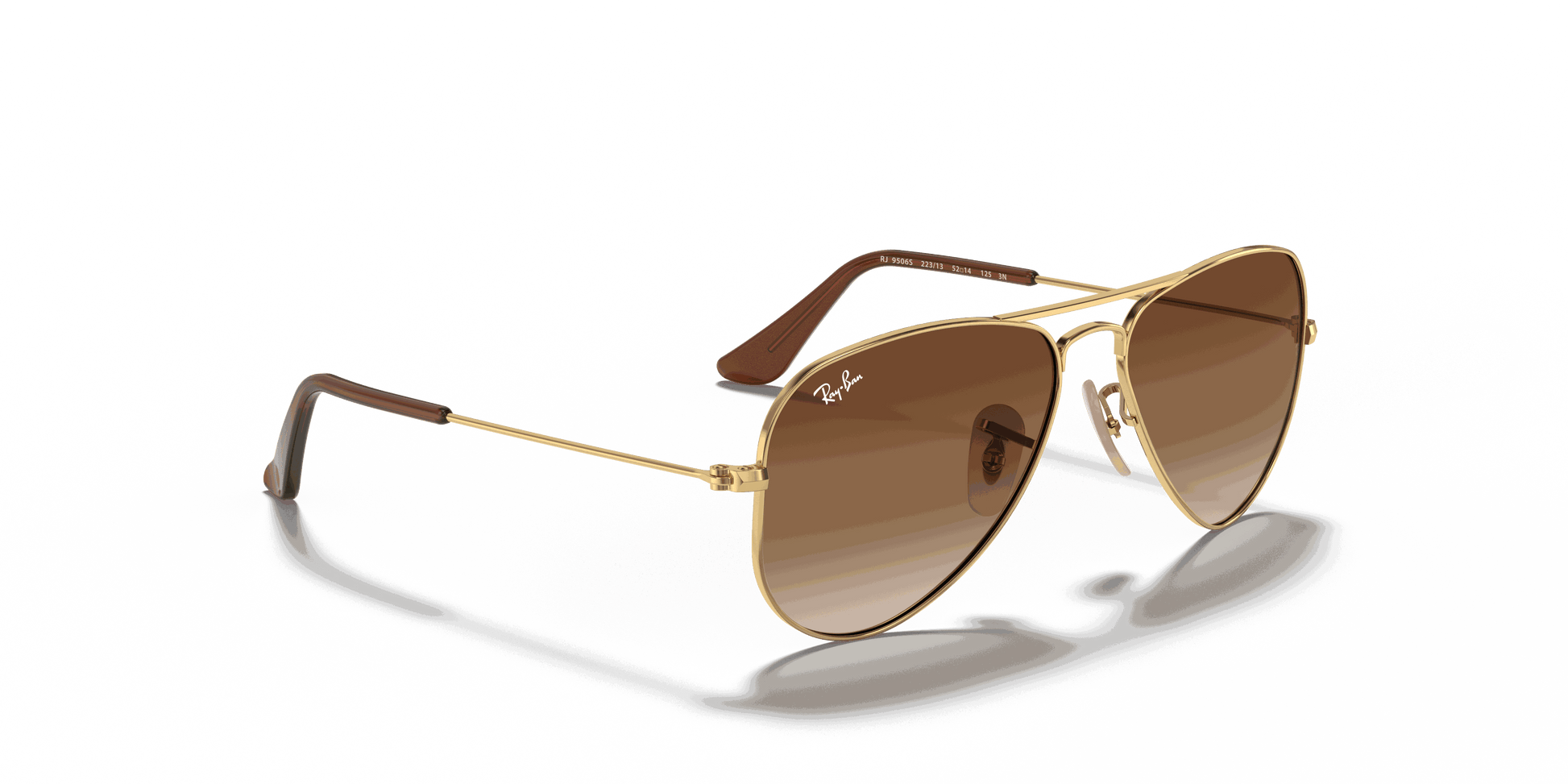 [Brown Lenses, Polished Arista Gold Frame]