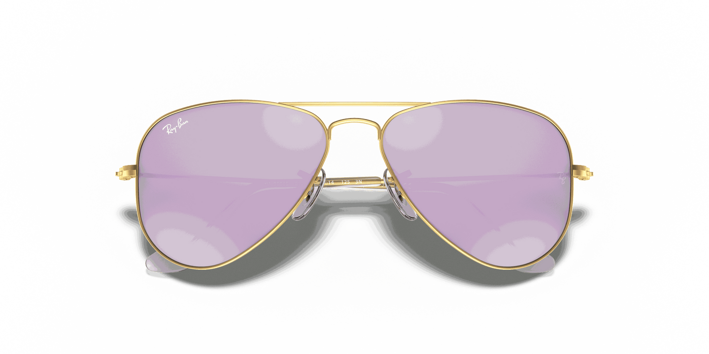 [Lilac Flash Lenses, Matte Gold Frame]