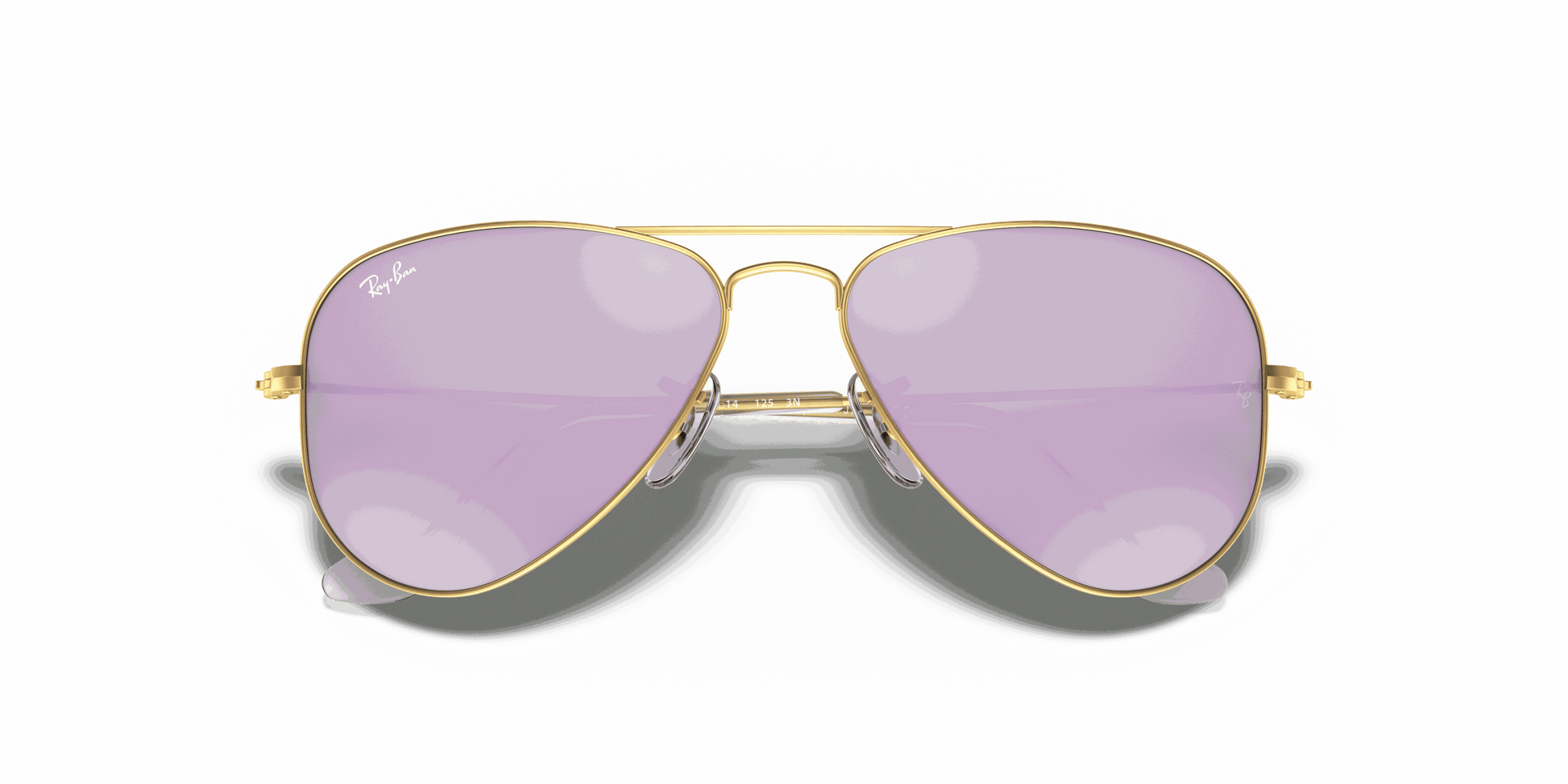 [Lilac Flash Lenses, Matte Gold Frame]