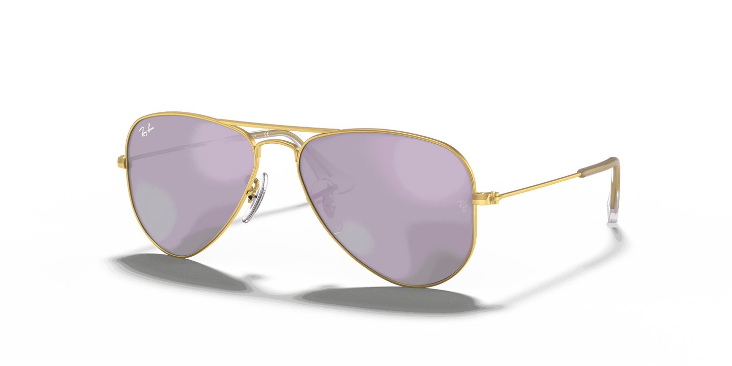 [Lilac Flash Lenses, Matte Gold Frame]