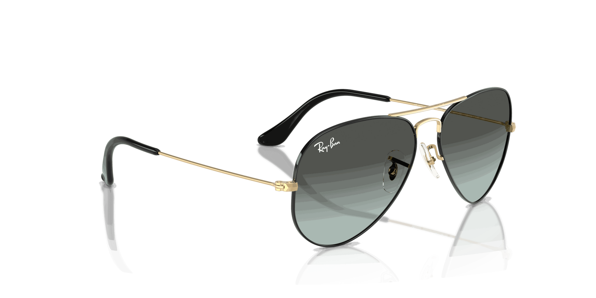 [Blue Vintage Gradient Black Lenses, Polished Black On Arista Frame]