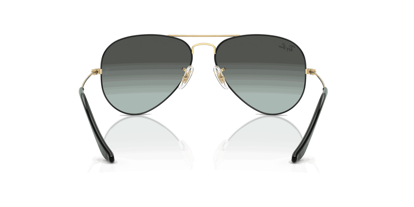 [Blue Vintage Gradient Black Lenses, Polished Black On Arista Frame]