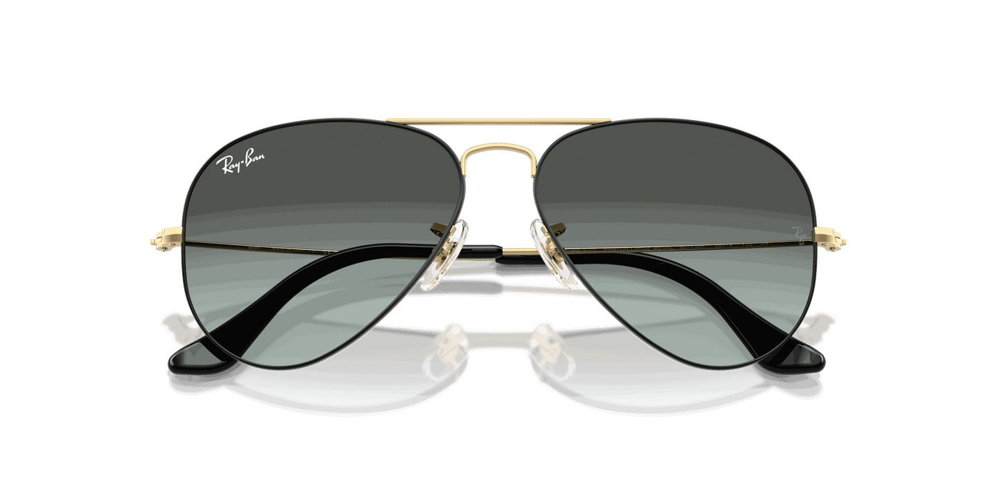 [Blue Vintage Gradient Black Lenses, Polished Black On Arista Frame]