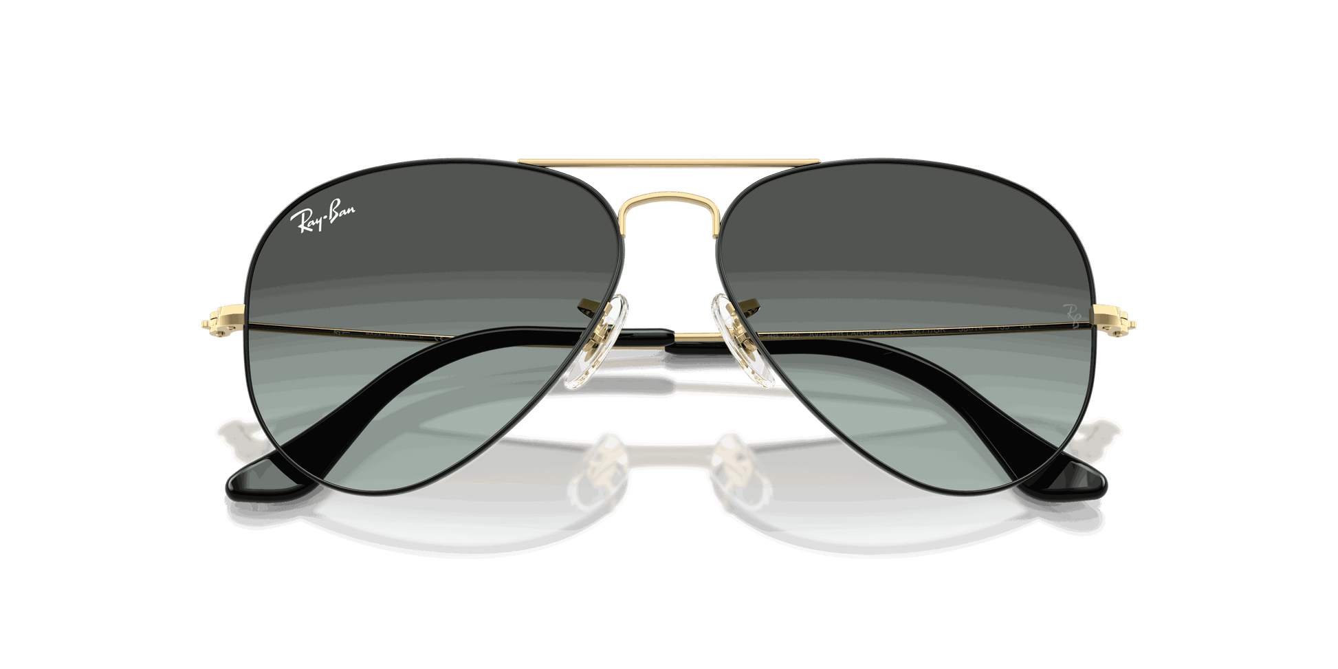[Blue Vintage Gradient Black Lenses, Polished Black On Arista Frame]