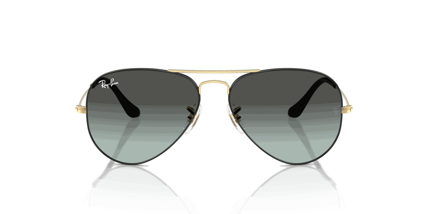 [Blue Vintage Gradient Black Lenses, Polished Black On Arista Frame]