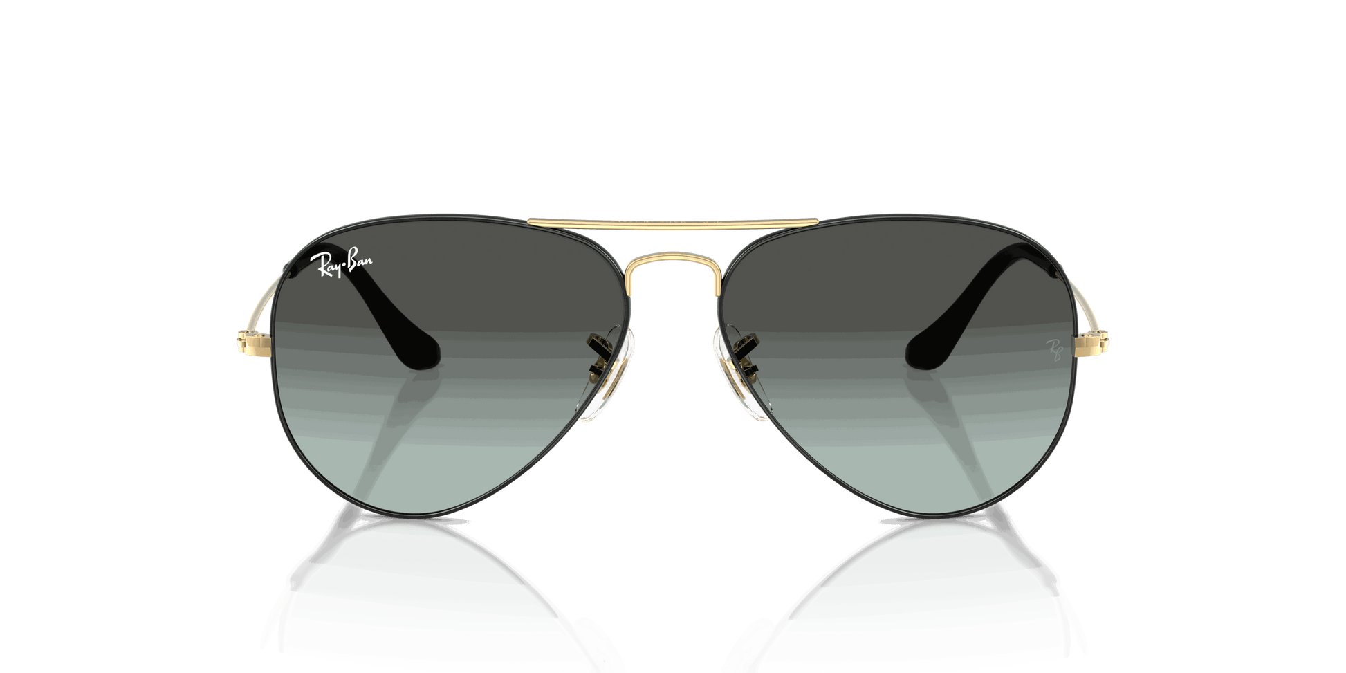 [Blue Vintage Gradient Black Lenses, Polished Black On Arista Frame]