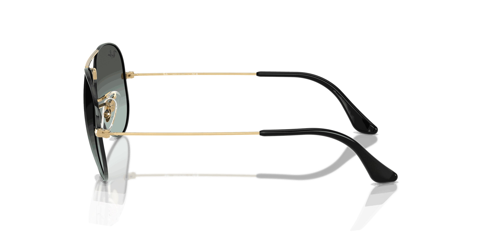 [Blue Vintage Gradient Black Lenses, Polished Black On Arista Frame]