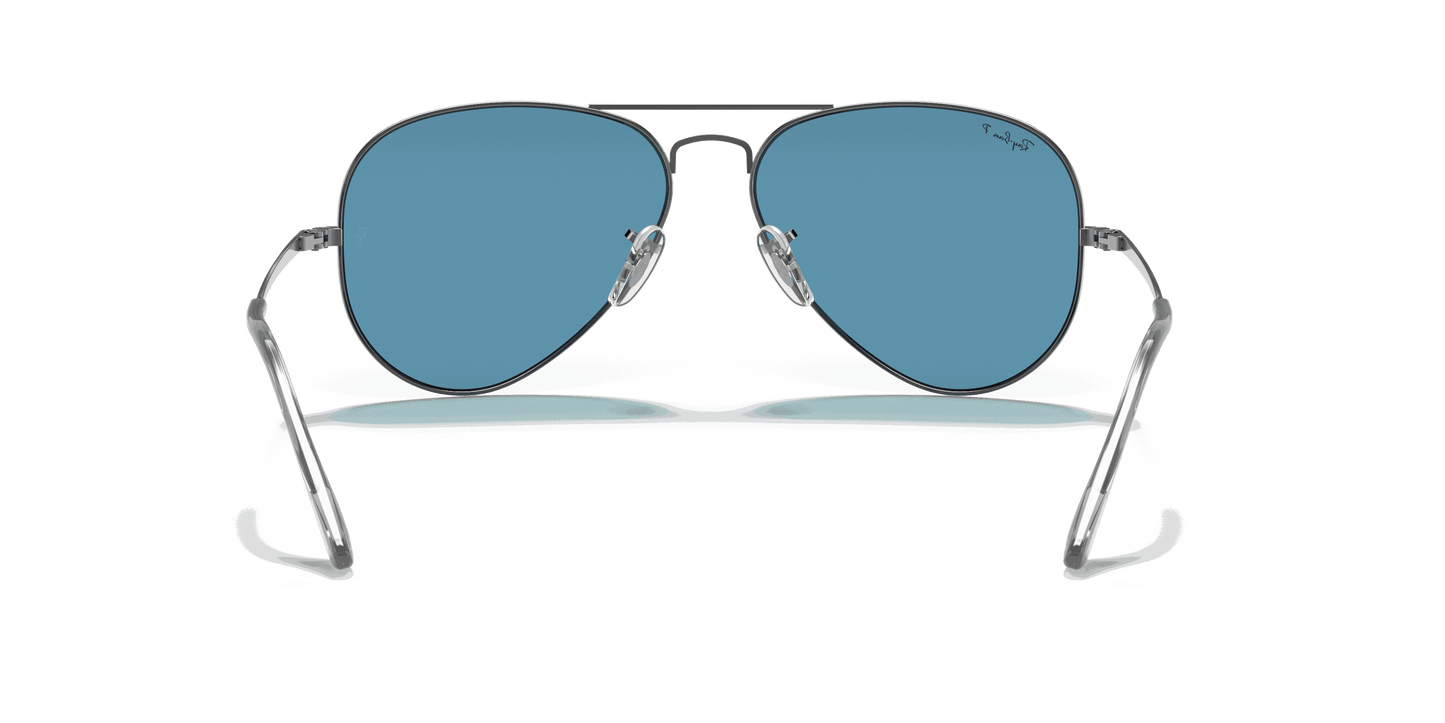 [Blue Lenses, Polished Gunmetal Frame]