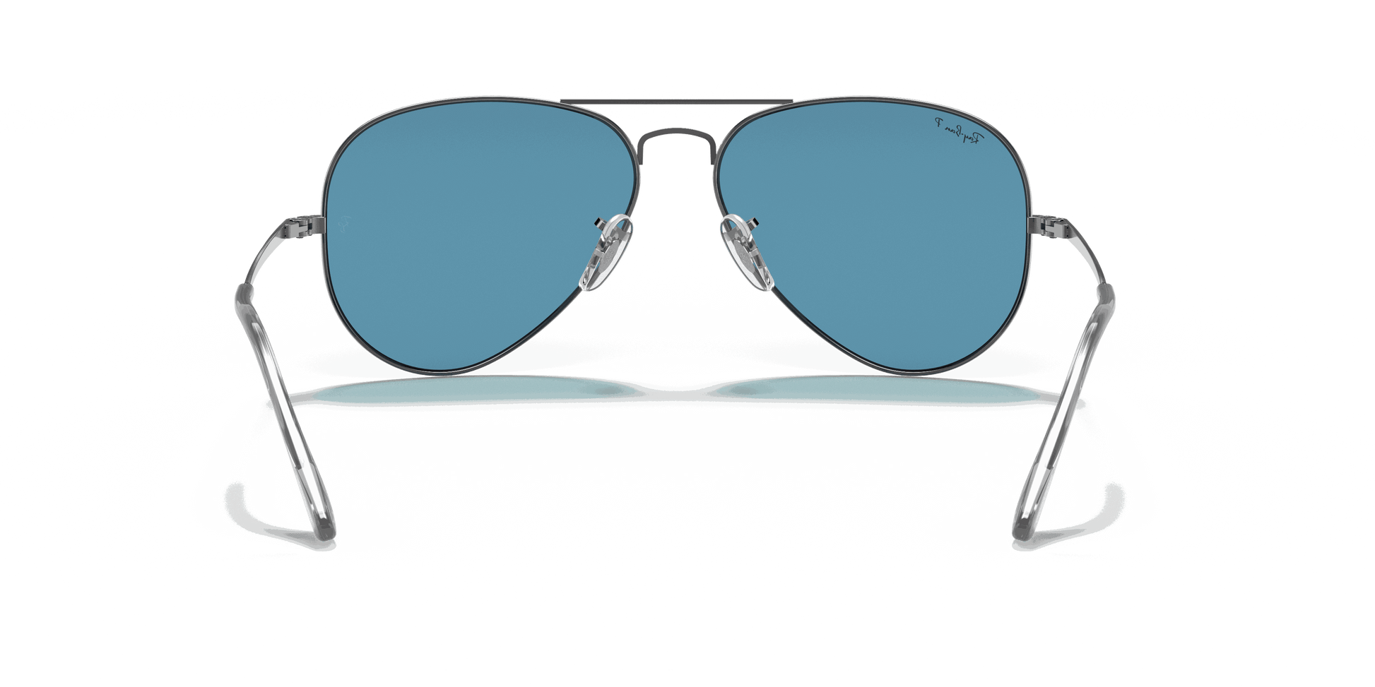 [Blue Lenses, Polished Gunmetal Frame]