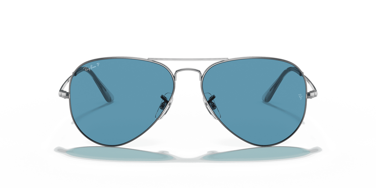 [Blue Lenses, Polished Gunmetal Frame]