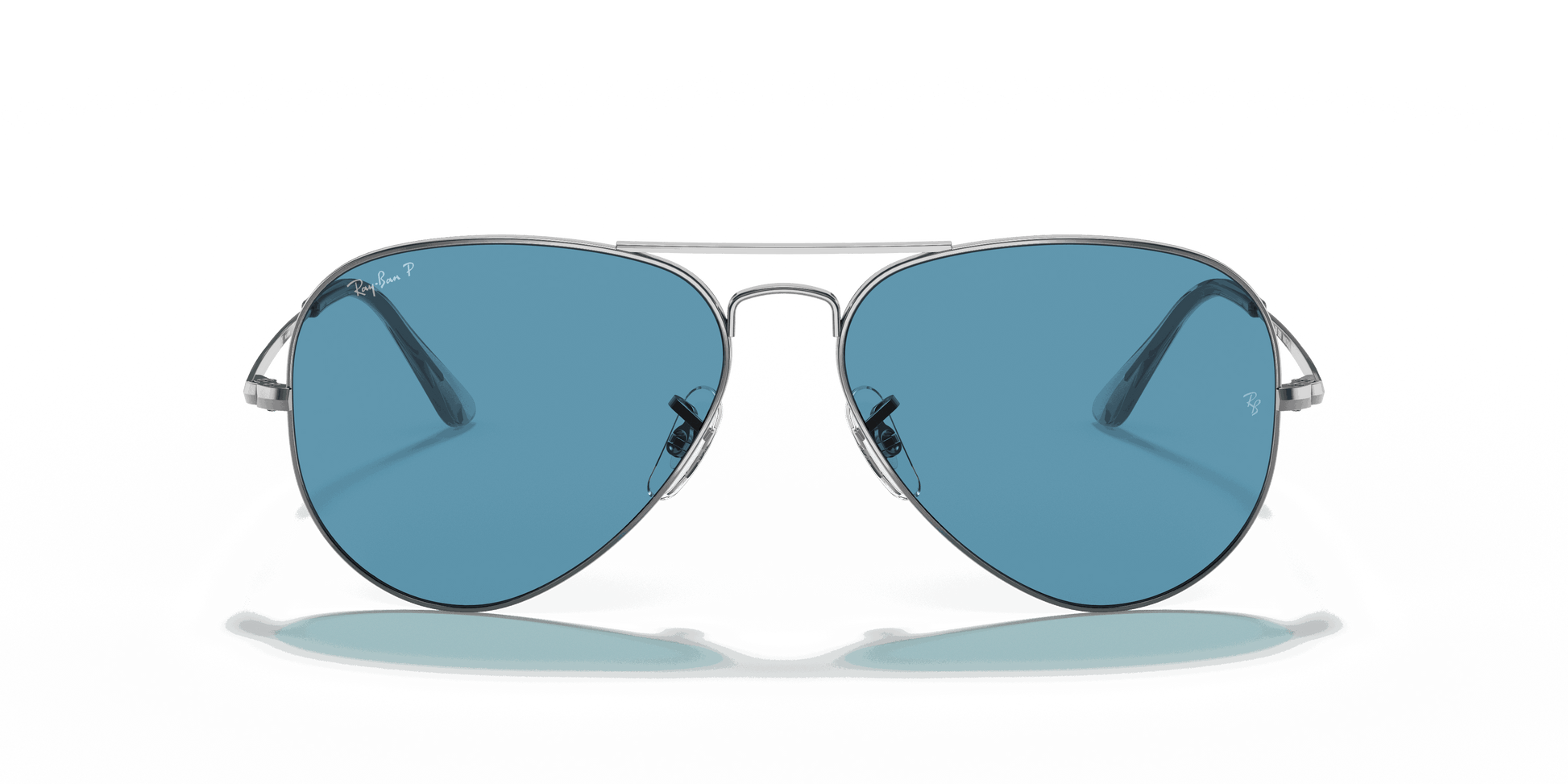 [Blue Lenses, Polished Gunmetal Frame]