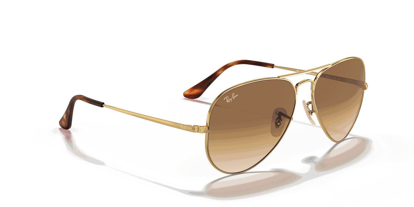 [Light Brown Gradient Lenses, Polished Arista Gold Frame]
