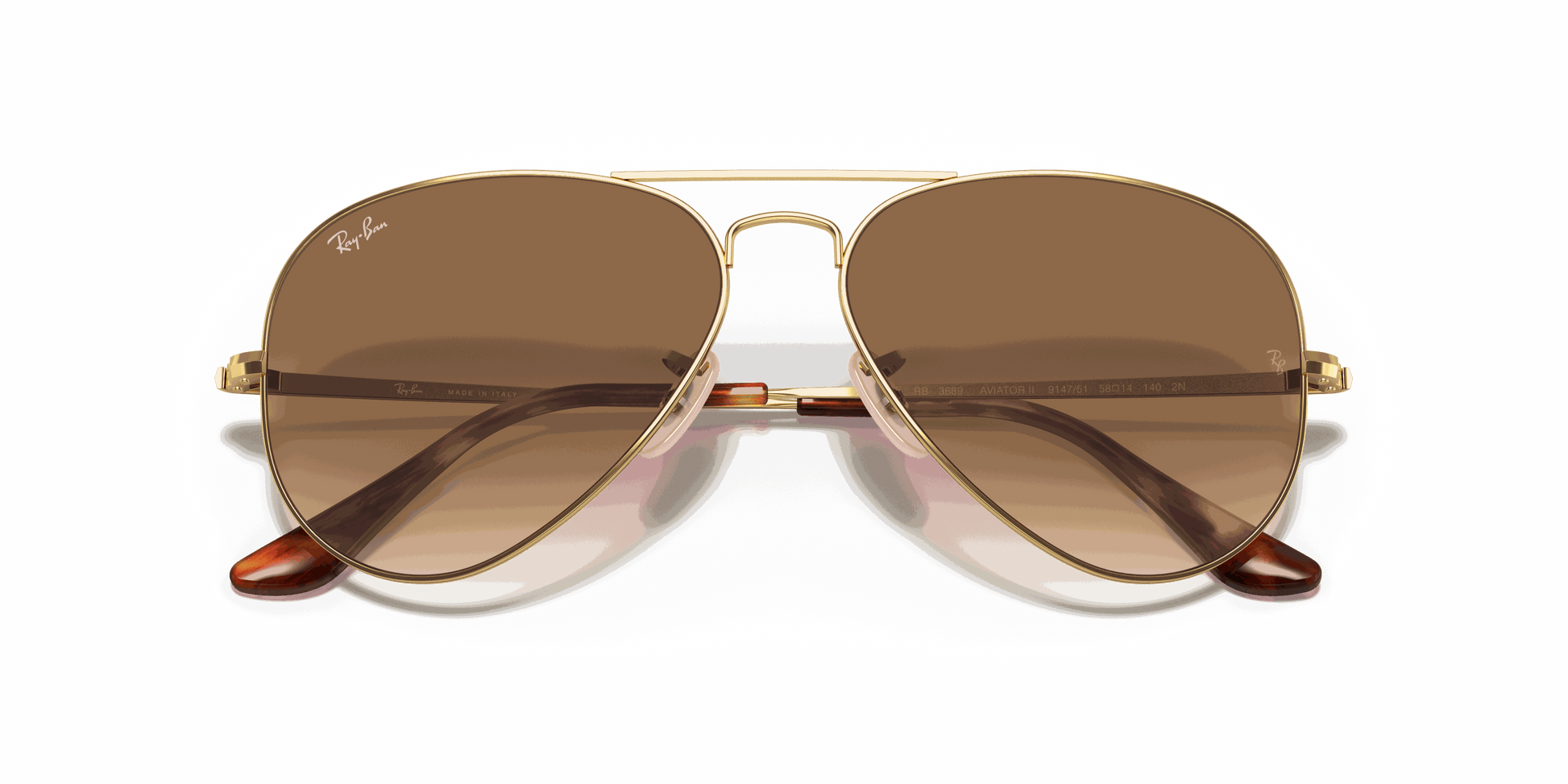 [Light Brown Gradient Lenses, Polished Arista Gold Frame]