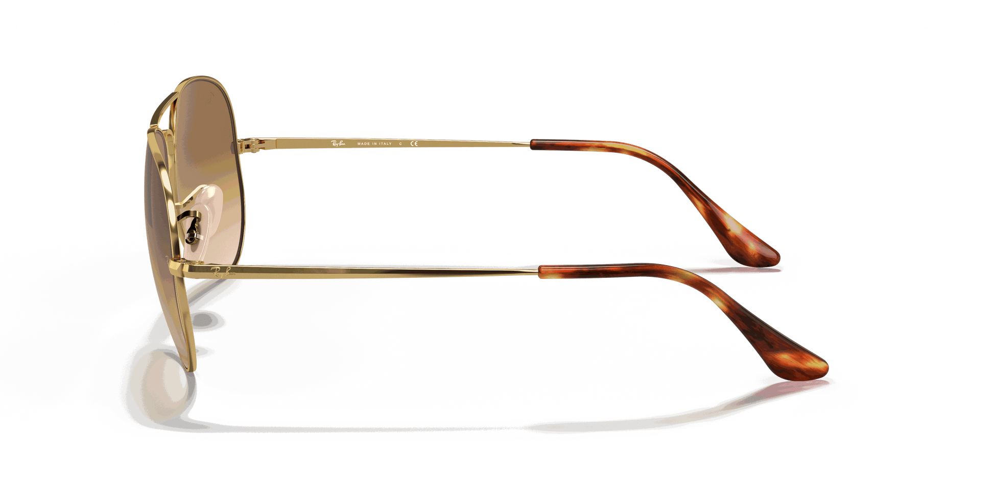 [Light Brown Gradient Lenses, Polished Arista Gold Frame]