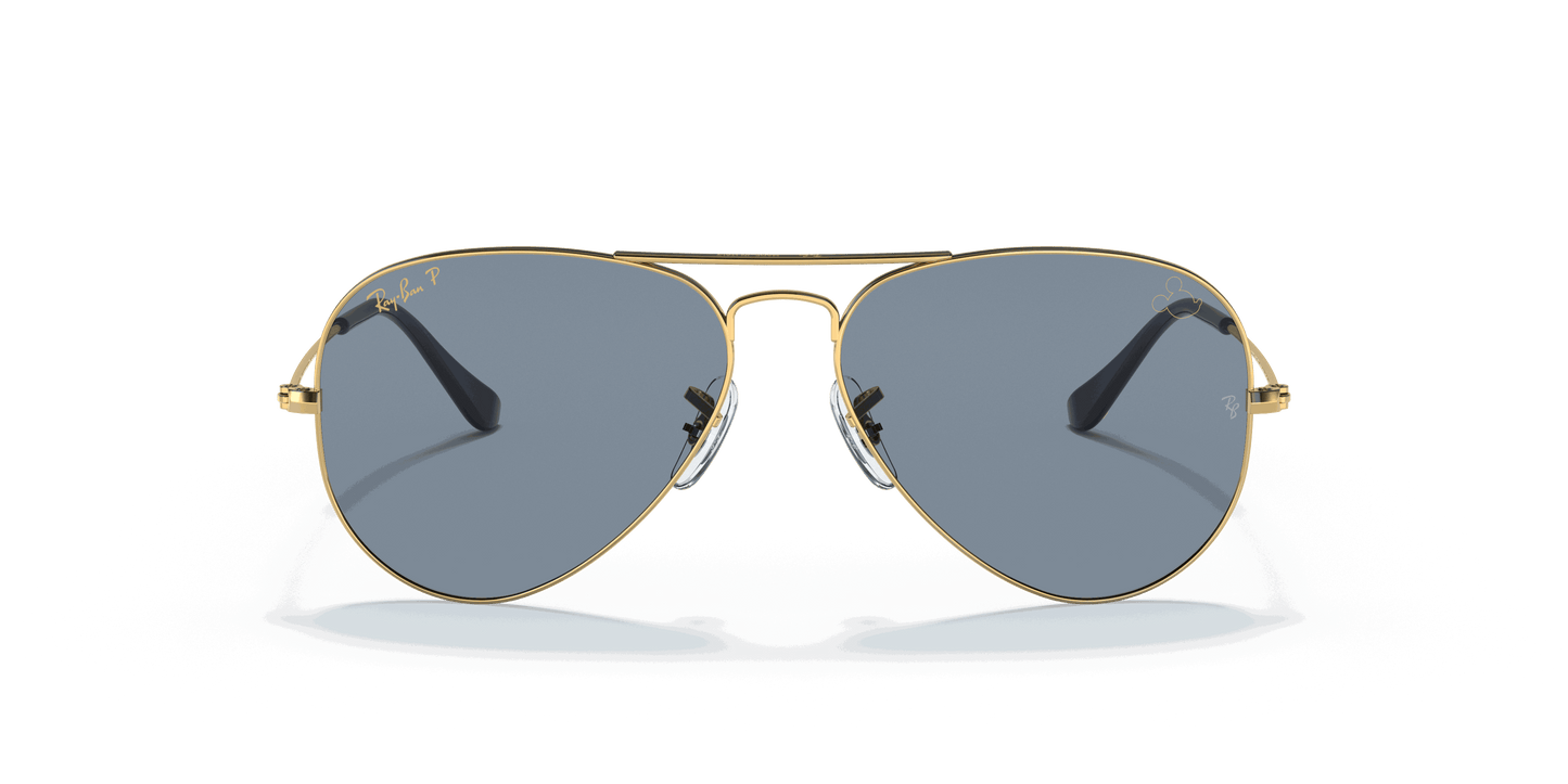 [Blue Lenses, Polished Arista Gold Frame]