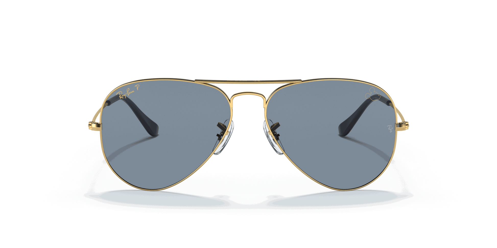 [Blue Lenses, Polished Arista Gold Frame]