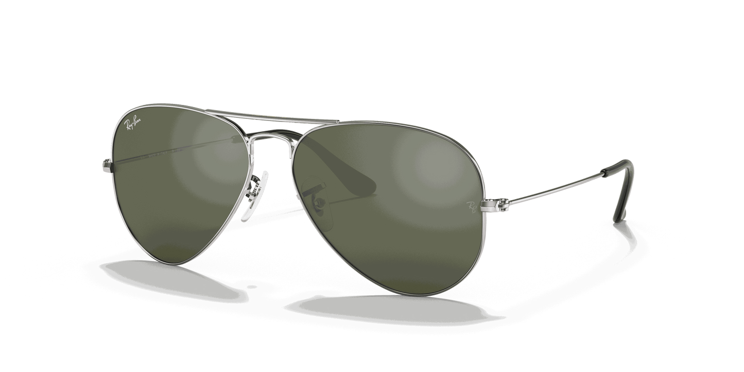 [Grey Lenses, Polished Silver Frame]