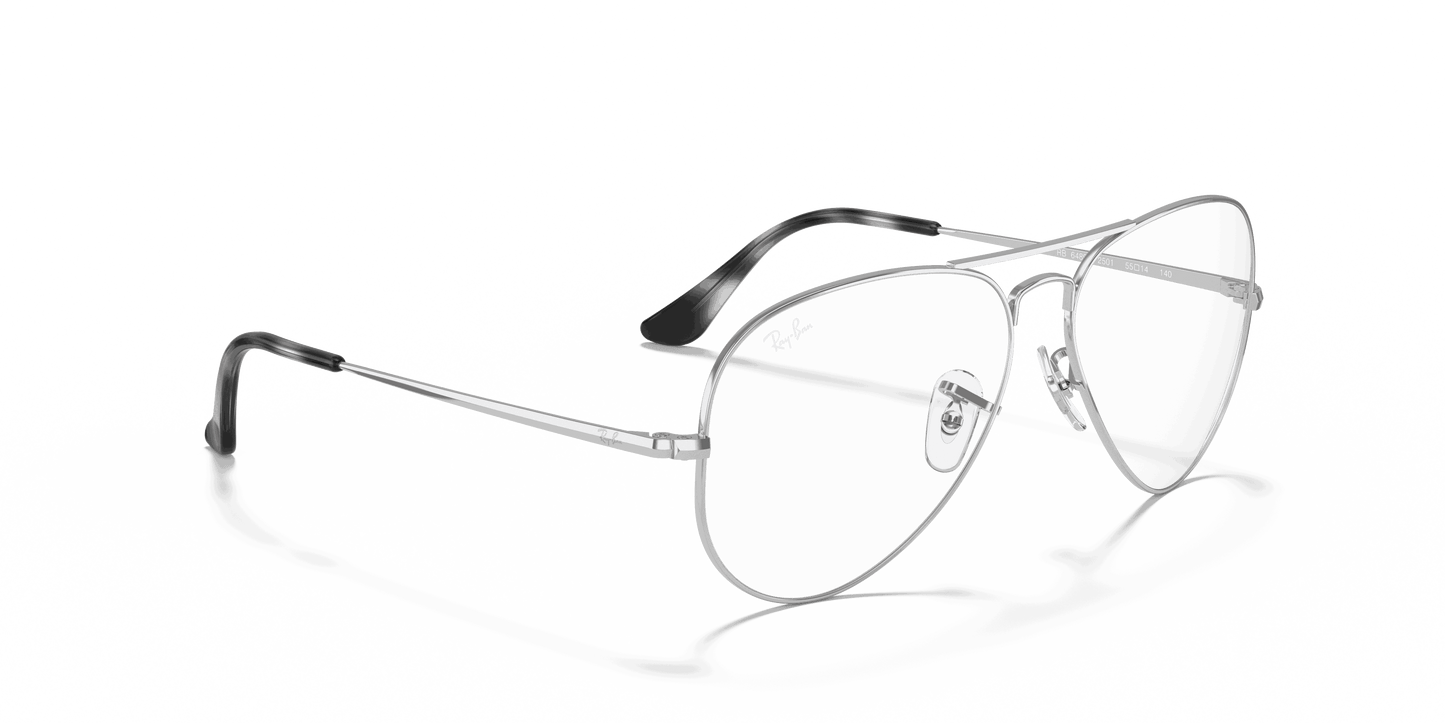 [Clear Lenses, Polished Silver Frame]