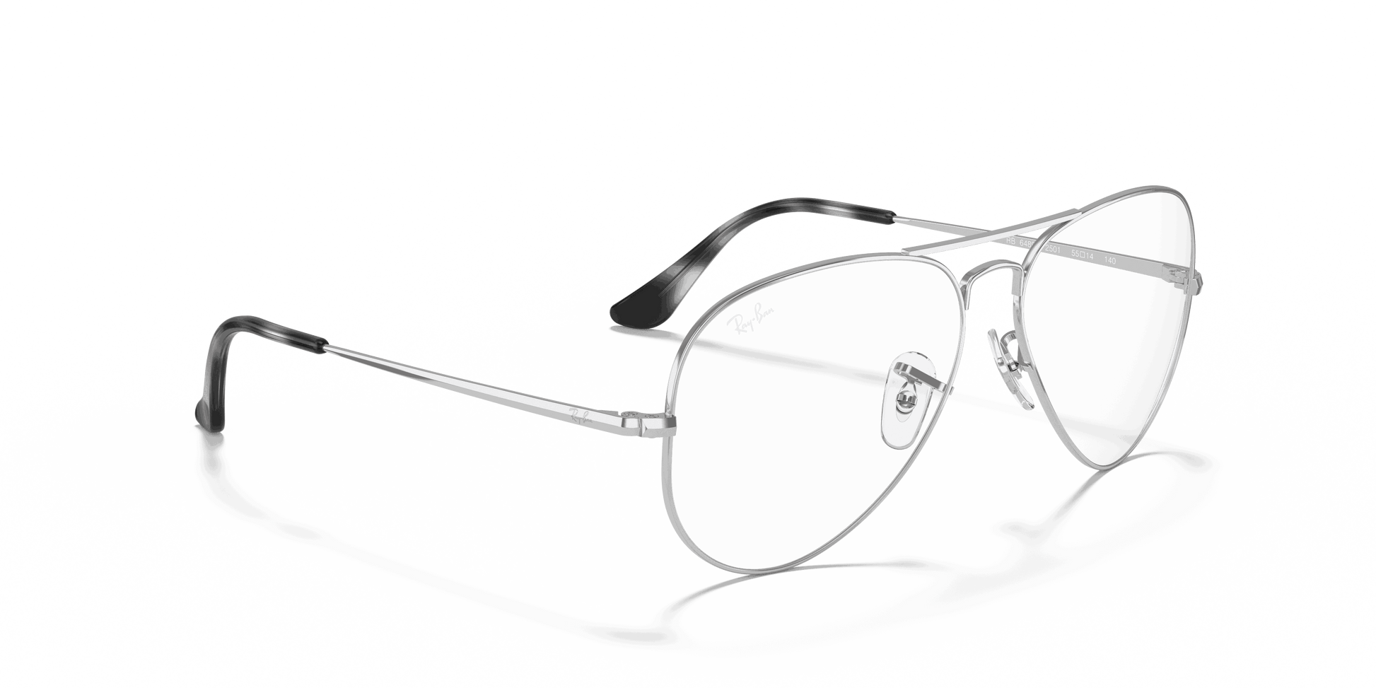 [Clear Lenses, Polished Silver Frame]