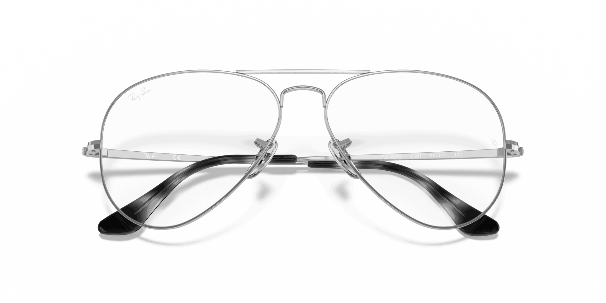 [Clear Lenses, Polished Silver Frame]