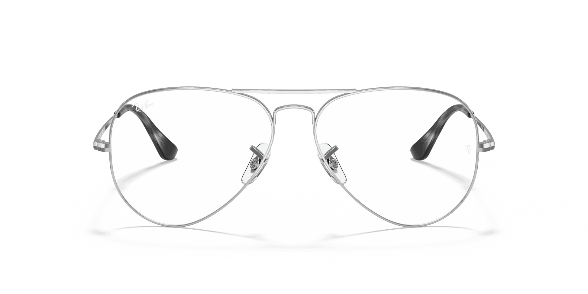 [Clear Lenses, Polished Silver Frame]