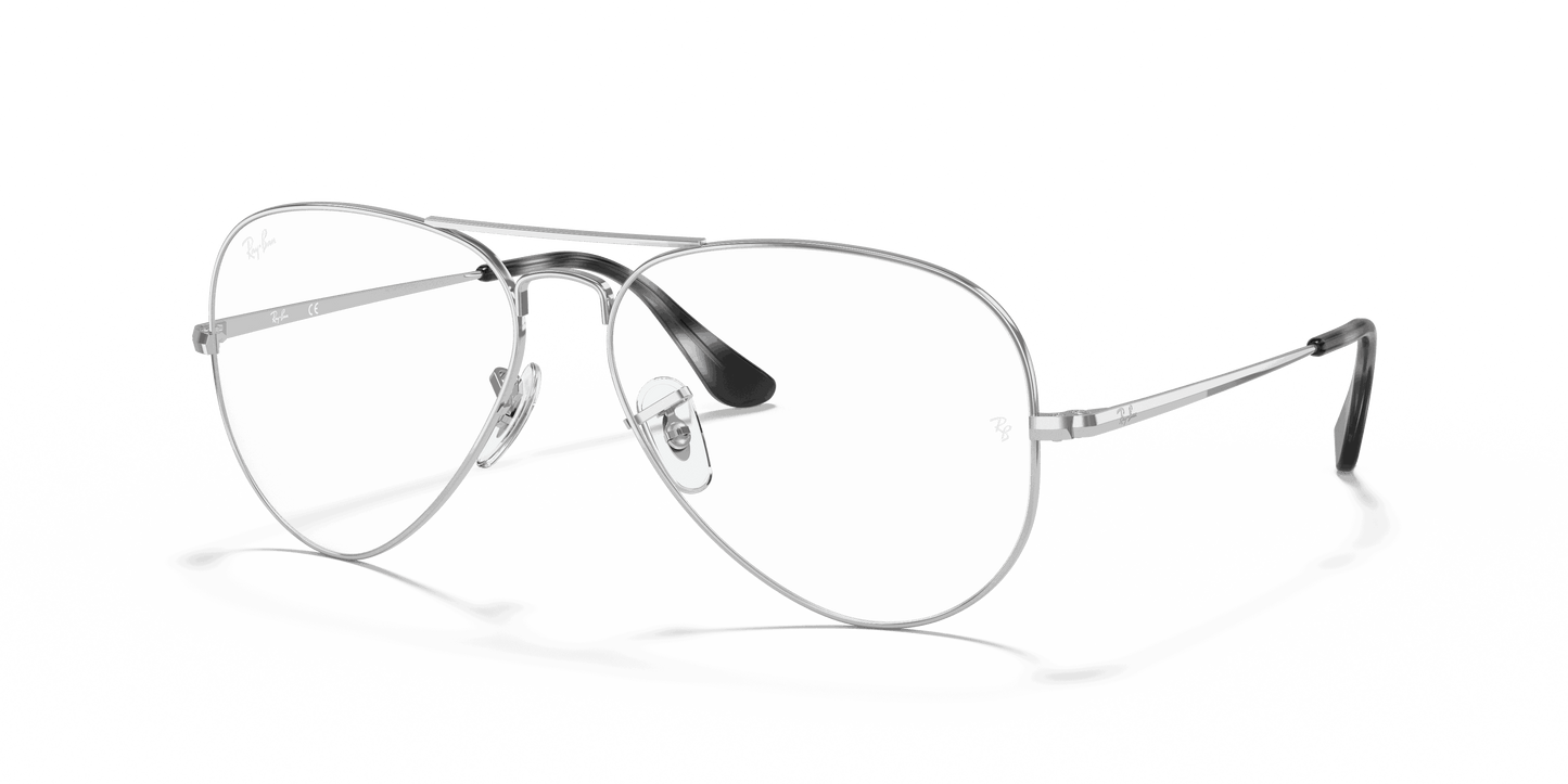 [Clear Lenses, Polished Silver Frame]