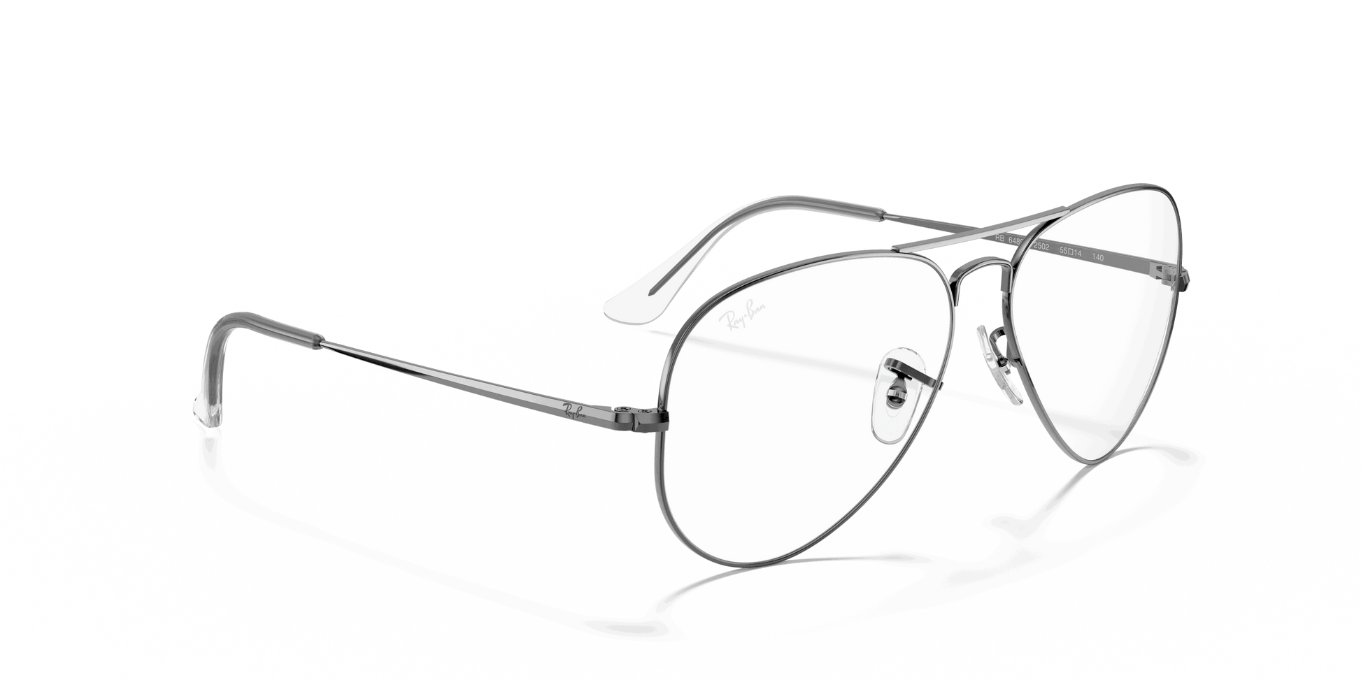 [Clear Lenses, Polished Gunmetal Frame]