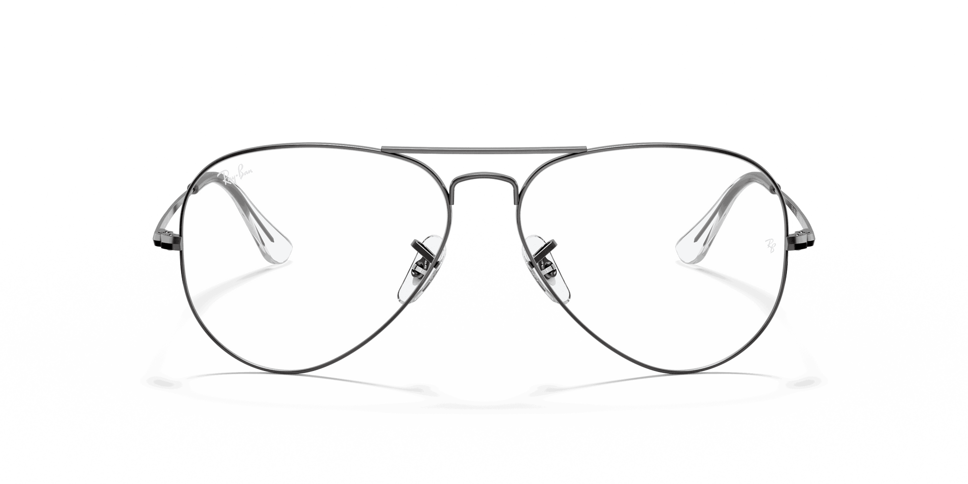 [Clear Lenses, Polished Gunmetal Frame]