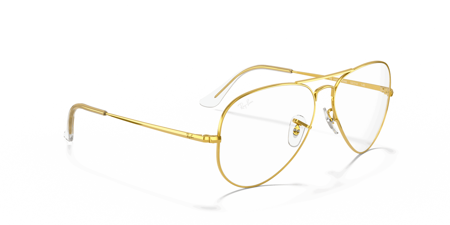 [Clear Lenses, Polished Gold Frame]